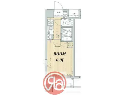 エステムコート梅田・リトリーヴ(1K/8階)の間取り写真