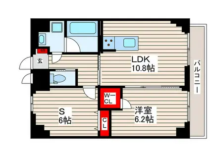 L´FORIA瑞江(1SLDK/5階)の間取り写真