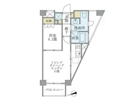 リマーブルヒラタ(1LDK/2階)の間取り写真