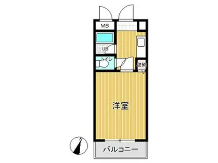 プレアール三苫II(1K/2階)の間取り写真