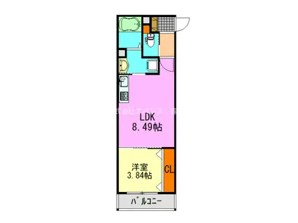 SUN HORIZON I(1LDK/1階)の間取り写真