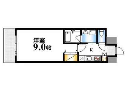 カルポカステーロ新白島(1K/5階)の間取り写真
