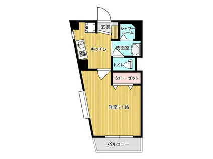 メゾンTAKEUCHI I(1K/2階)の間取り写真