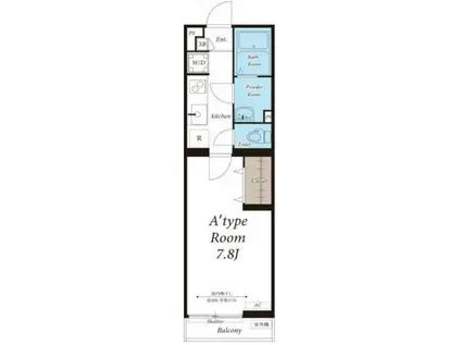 リブリトヤ(1K/1階)の間取り写真