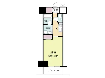 ドゥーエ立売堀(1K/8階)の間取り写真