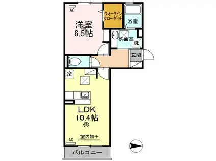 ボヌール コート(1LDK/1階)の間取り写真