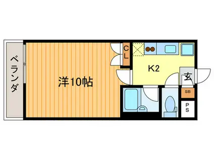 第一宮城ビル(1K/4階)の間取り写真