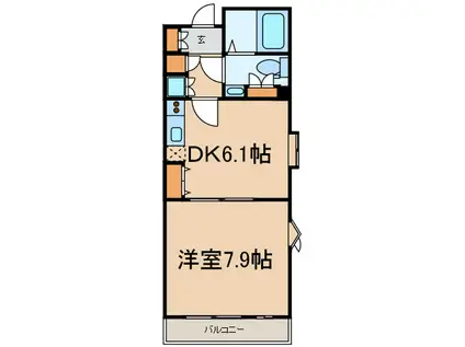 目白坂FLAT(1DK/1階)の間取り写真