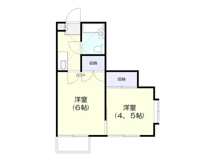 カーサ志津(2K/2階)の間取り写真