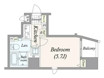パレステュディオ六本木(1K/3階)の間取り写真