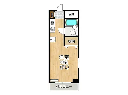 アグリアス鷺沼(ワンルーム/3階)の間取り写真