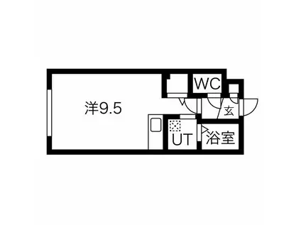 ガーデン平岸(ワンルーム/3階)の間取り写真