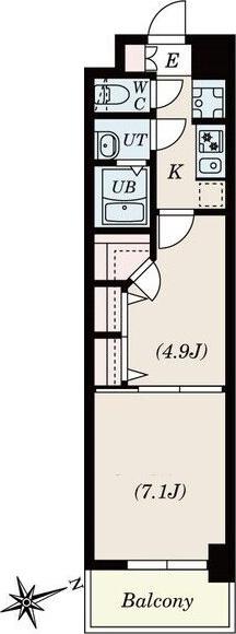 S-RESIDENCE神沢AFFORD(2K/1階)の間取り写真