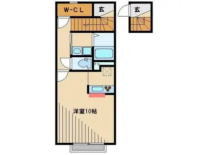 レオネクスト第3ベルプラッツ(1K/2階)の間取り写真