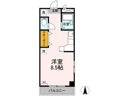 アトリエ(ワンルーム/3階)の間取り写真