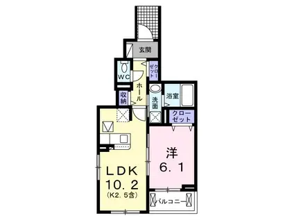 アコルデ北(1LDK/1階)の間取り写真