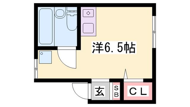 ルミナス(ワンルーム/1階)の間取り写真