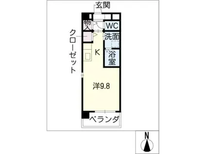 クレスト大島(ワンルーム/3階)の間取り写真