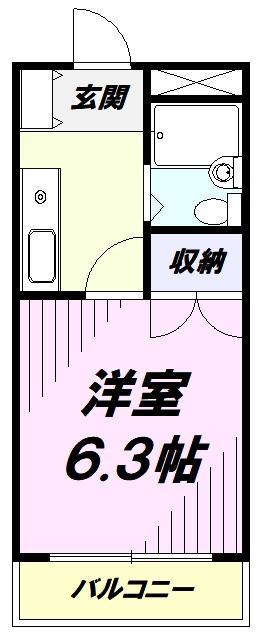 グラドゥアーレ(1K/3階)の間取り写真