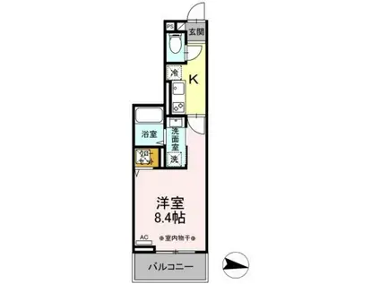 D-LIBERTE(1K/1階)の間取り写真