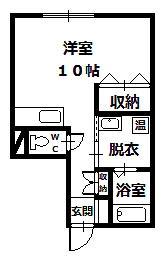 SKY TREE(ワンルーム/2階)の間取り写真