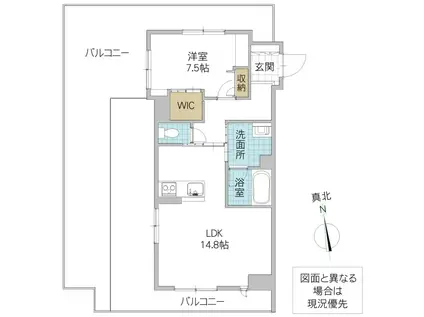モンリー(1LDK/3階)の間取り写真