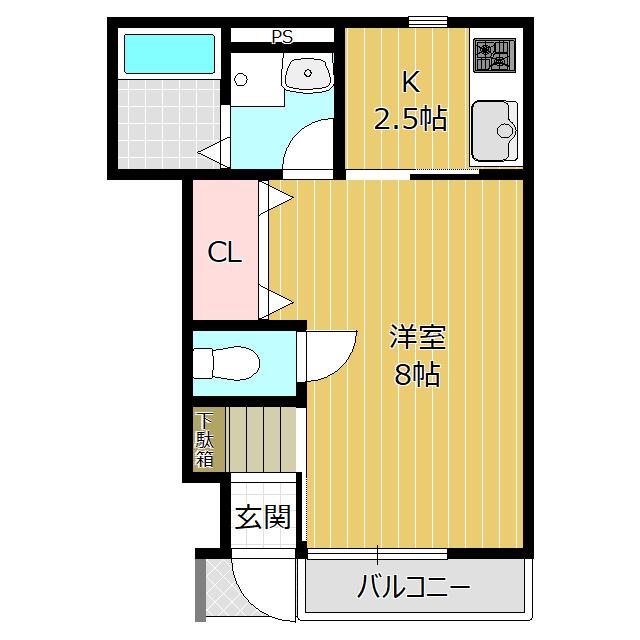 SAKYO5(1K/1階)の間取り写真
