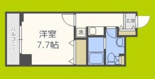 SHINE&SHINE55(1K/2階)の間取り写真