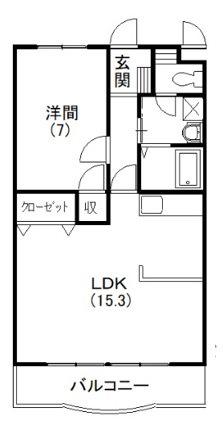 ル・フェリエ(1LDK/3階)の間取り写真
