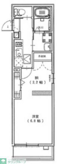 FAIR世田谷桜(ワンルーム/1階)の間取り写真