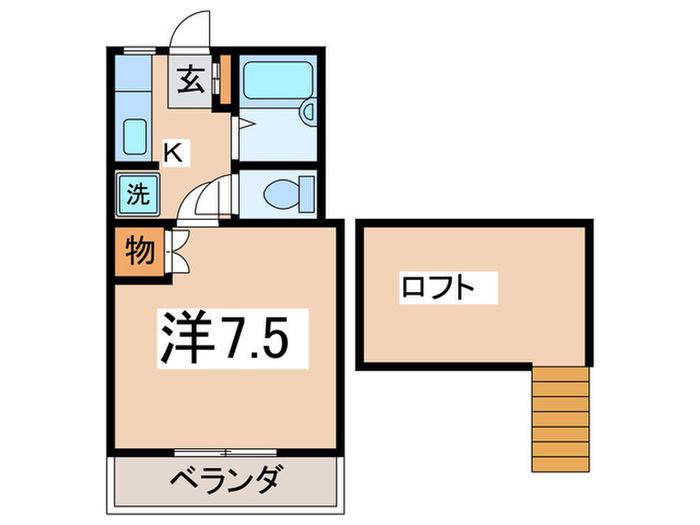 セレクトハイツ(1K/2階)の間取り写真