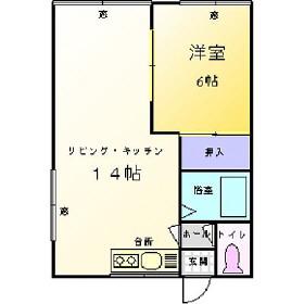 Mハイツ鷲別1(1LDK/2階)の間取り写真