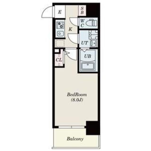 S-RESIDENCE堺市駅前(1K/6階)の間取り写真