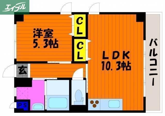 アーバンスタイル(1LDK/5階)の間取り写真