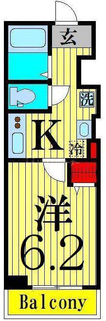 OWL堀切(1K/2階)の間取り写真