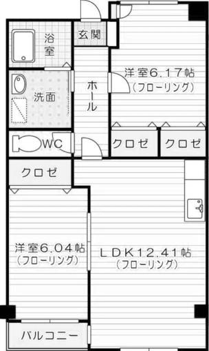 K-T・M・J BLD(2LDK/4階)の間取り写真