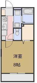 ルフレS(1K/1階)の間取り写真