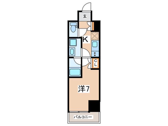 TLRレジデンス町田(1K/2階)の間取り写真