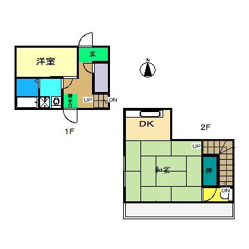 メゾンAKIYAMA(2K/1階)の間取り写真