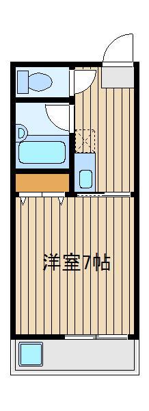 フラット35A(1K/1階)の間取り写真