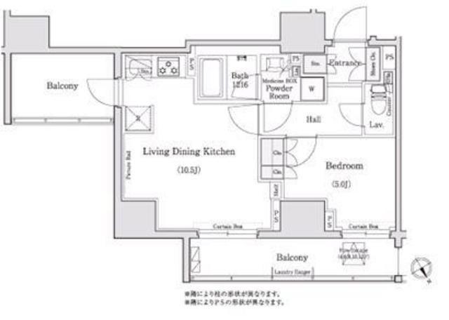 コンフォリア浅草橋(1LDK/9階)の間取り写真