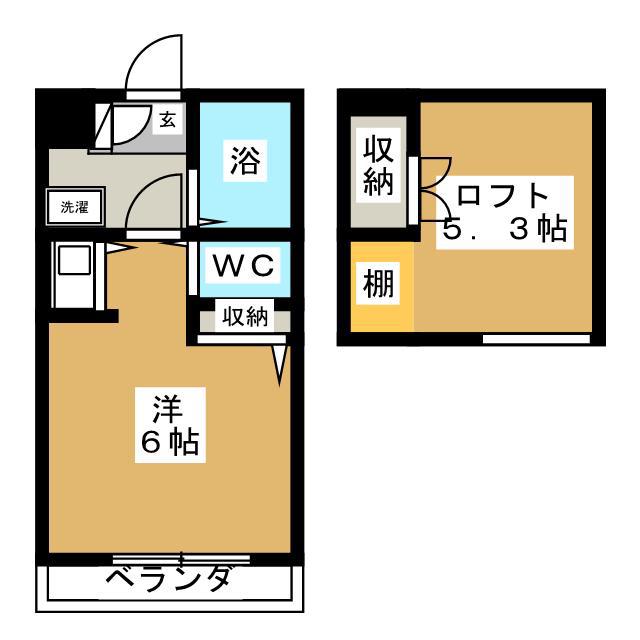 C八景舎 高円寺南(ワンルーム/2階)の間取り写真