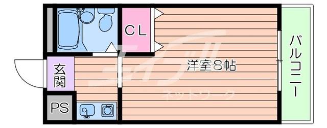 ハイツKIDO(ワンルーム/4階)の間取り写真