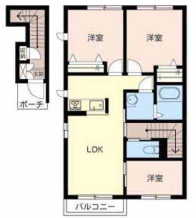 アリスティオ(3LDK/2階)の間取り写真