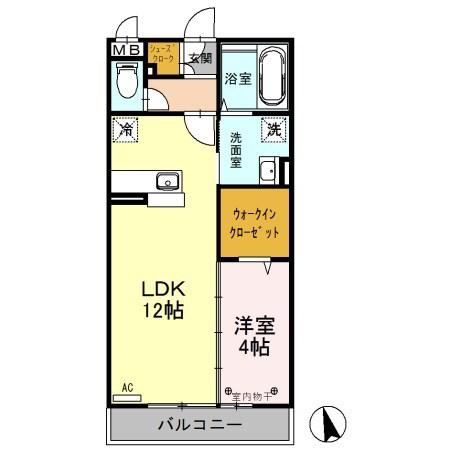 ヴァンヴィーブル早稲田(1LDK/3階)の間取り写真