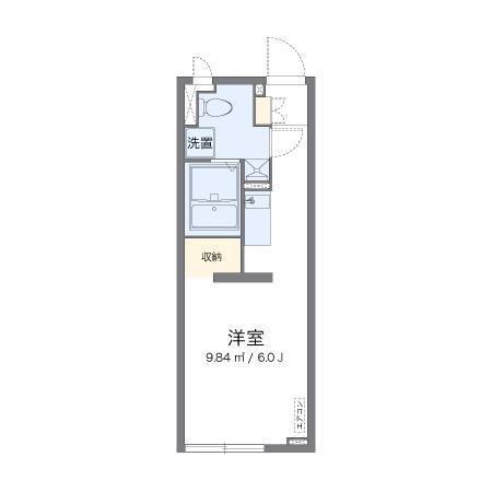アルク西小山(ワンルーム/1階)の間取り写真