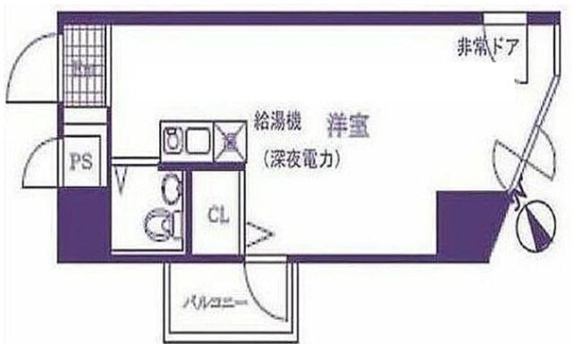 ウインズ落合(ワンルーム/8階)の間取り写真