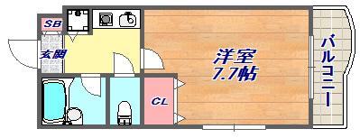 シェレナ六甲(1K/5階)の間取り写真