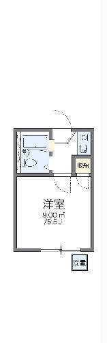 レオパレスホワイトアイランド(1K/1階)の間取り写真