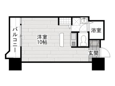 メゾンガーデンプラザ(ワンルーム/4階)の間取り写真